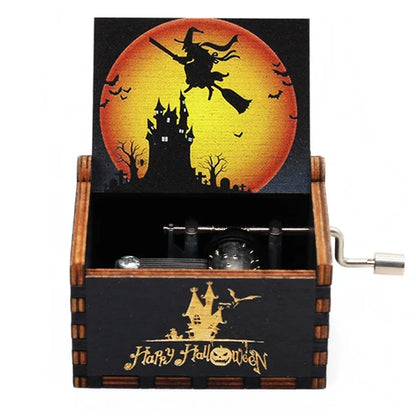 Wooden Hand Crank Jurassic Park Music Box – Classic Theme Melody Gift for Kids & Collectors