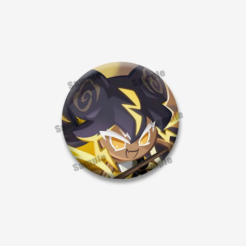 Cookie Run Kingdom Shadow & Milk Button Brooch – Cute Cartoon Enamel Pin for Bags, Clothing & DIY Accessories