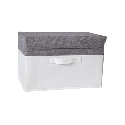 Washable Cotton Linen Folding Storage Box – CD, Toy & Laundry Organizer with Lid