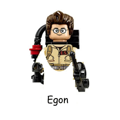 4-Piece Ghostbusters Action Figure Set – Egon, Peter, Winston, Zeddemore & Stay Puft Model Building Blocks Toys for Kids