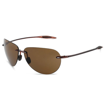 JULI Sports Sunglasses – TR90 Rimless Frame for Men & Women, Ideal for Running, Fishing, Golf, Surfing, and Driving, Model MJ8008