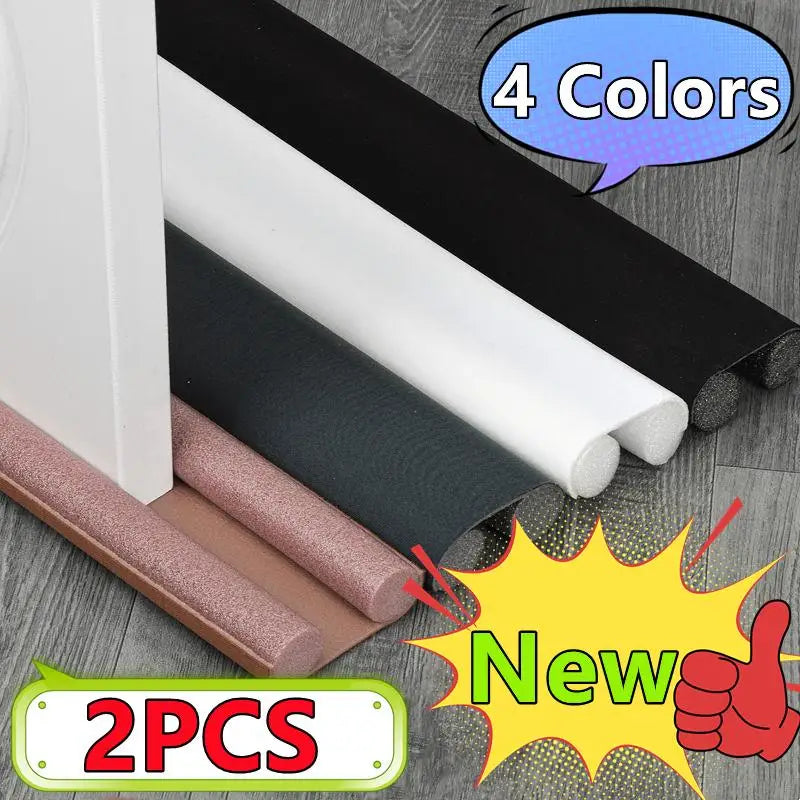 Flexible Door Draft Stopper - Thickened Under Door Seal Strip for Windproof Cold Protection and Gap Blocking