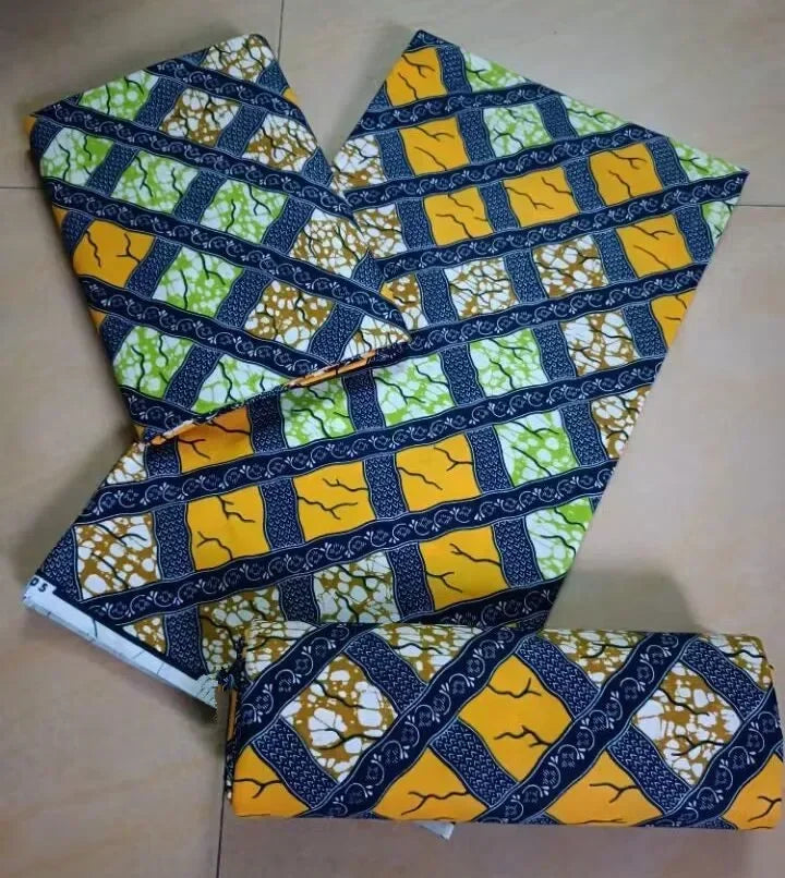 African Ankara Wax Print Fabric - 100% Cotton Batik Patchwork Sewing Material for Dresses & Crafts