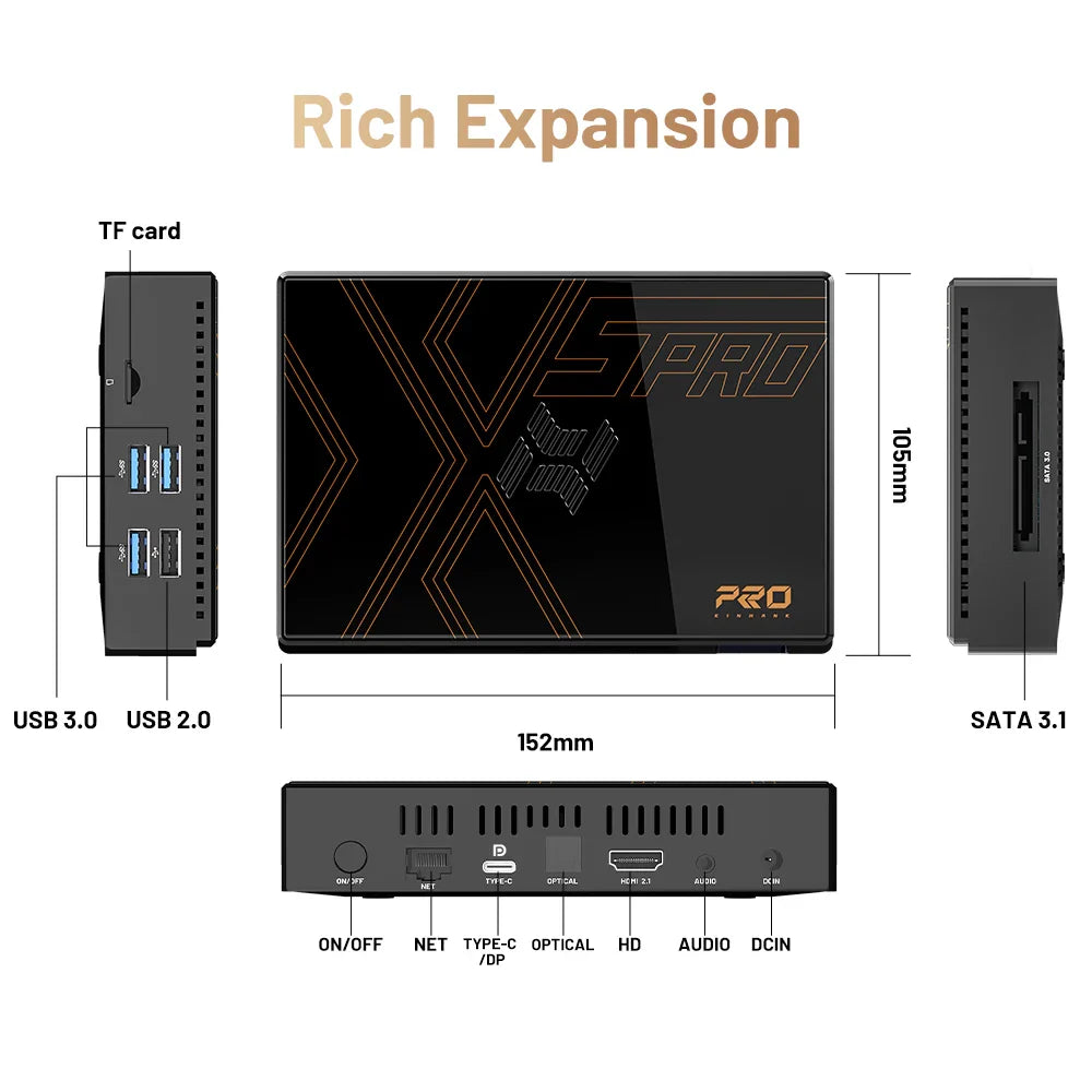 Kinhank Super Console X5 PRO – Retro Video Game Console RK3588, 8GB DDR4, 4TB HDD, 16,000+ Games, Plug & Play for PS2/PS1/SS/DC/N64