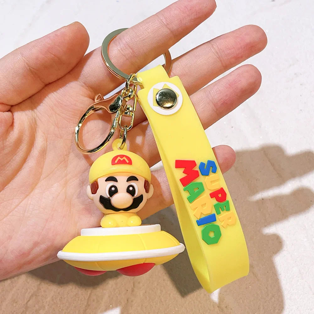 Super Mario Bros Keychain – 27 Cute Cartoon Character Action Figure Toy Doll Gift for Kids