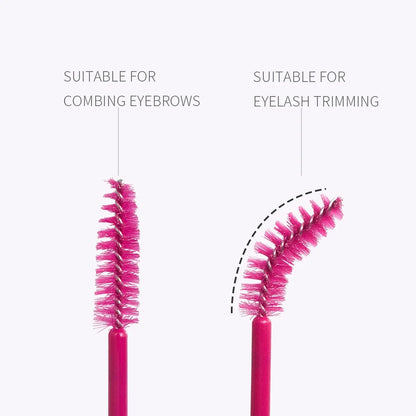 ANNAFRIS 50PCS Disposable Eyelash Brushes - Soft Crystal Lash Extension & Eyebrow Makeup Mascara Wands