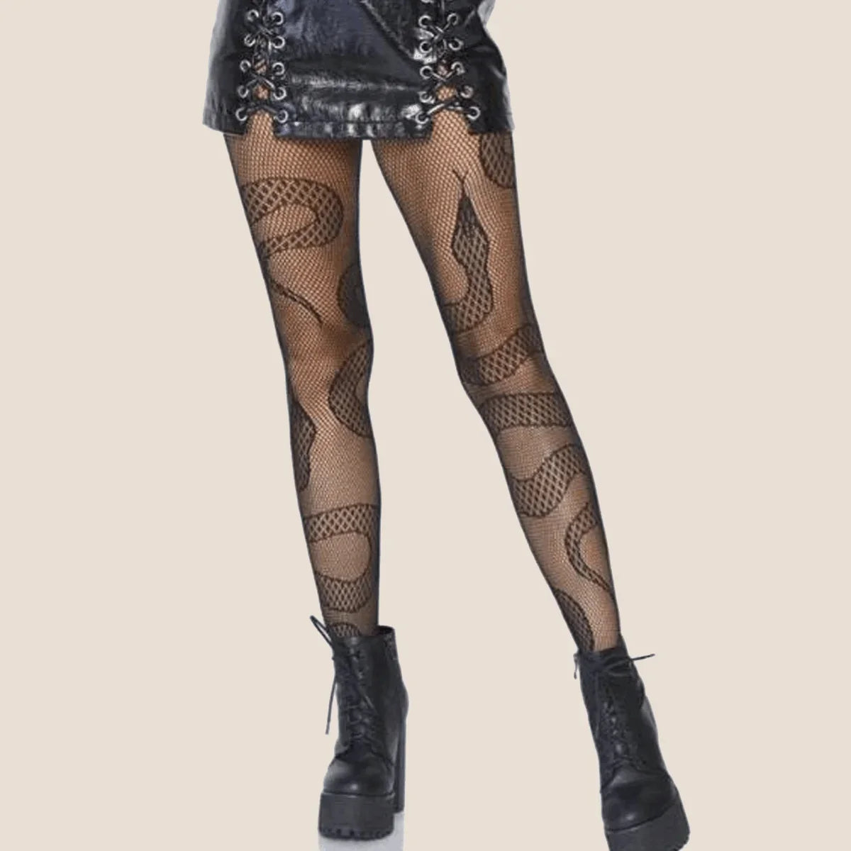 Women’s Gothic Bat Fishnet Stockings - Harajuku Emo Mesh Thigh High Tights with Sexy Alternative Lingerie Style