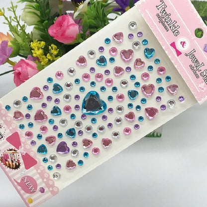 Glitter Face Rhinestone Stickers - Kids Eye & Face Diamond Jewels for Festival Makeup, Parties & Creative Looks