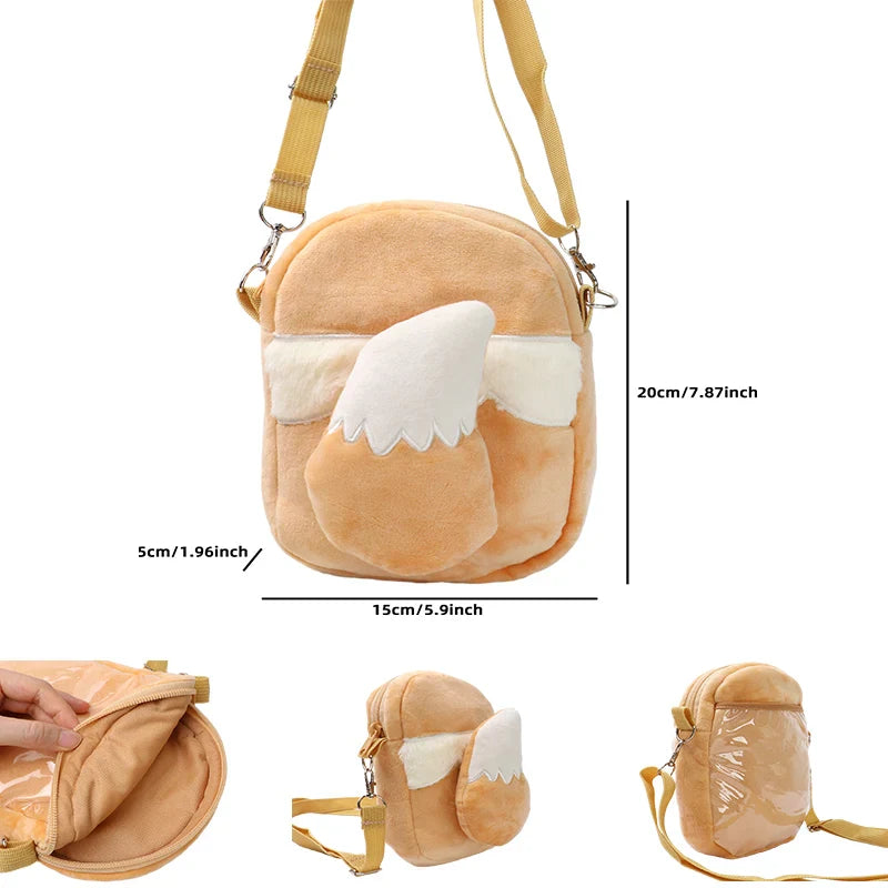 Pokemon Plush Backpack – Pikachu, Gengar, Mimikyu, Snorlax, Rowlet, Psyduck, Lucario, Charmander Anime Shoulder Bag & Doll Toy
