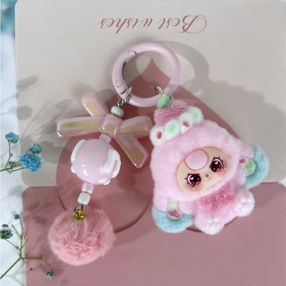 Kawaii Baby Three Cartoon Keychain - Mini Doll Bag Pendant, Cute DIY Accessory & Decorative Gift