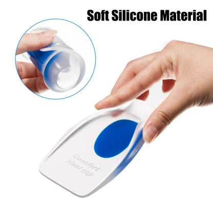 Medical Silicone Heel Protector Insoles – Inserts for Heel Spur Relief, Plantar Fasciitis Pain & Pressure Reduction