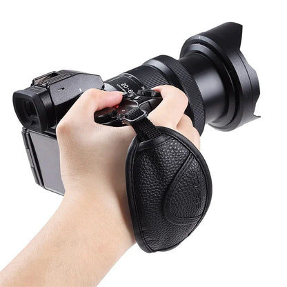 Leather Hand Grip Wrist Strap – DSLR Camera Strap for Nikon & Canon (Not for Flip Screen Cameras)