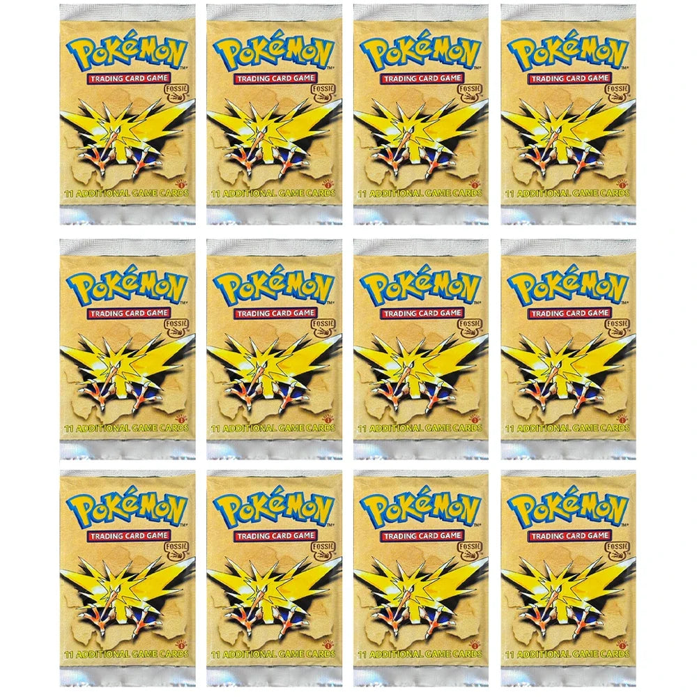 Pokémon Booster Packs Base Fossil Jungle - 11 Cards Per Pack & 36 Pack Booster Box Proxy Game Cards Collection
