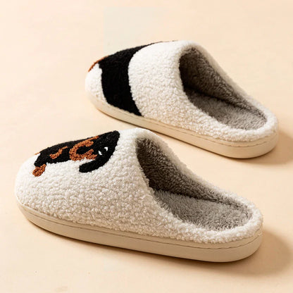 Cartoon Dachshund Dog Women’s Slippers — Cute Indoor Winter Cotton Shoes, Warm, Comfortable & Lightweight Bedroom Footwear