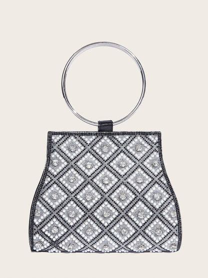 Women’s Rhinestone Diamond Evening Bag – Bridal Clutch Purse for Party, Wedding & Special Occasions