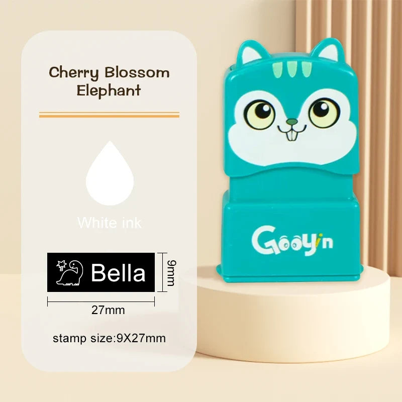 Custom Name Stamp for Kids - Waterproof Washable Personal Label Stamp for Clothes, Socks, School Items & Daily Essentials