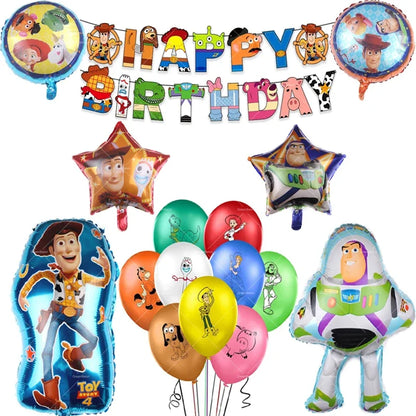Disney Buzz Lightyear Foil Balloon – Toy Story Latex Party Decoration & Cake Topper for Kids