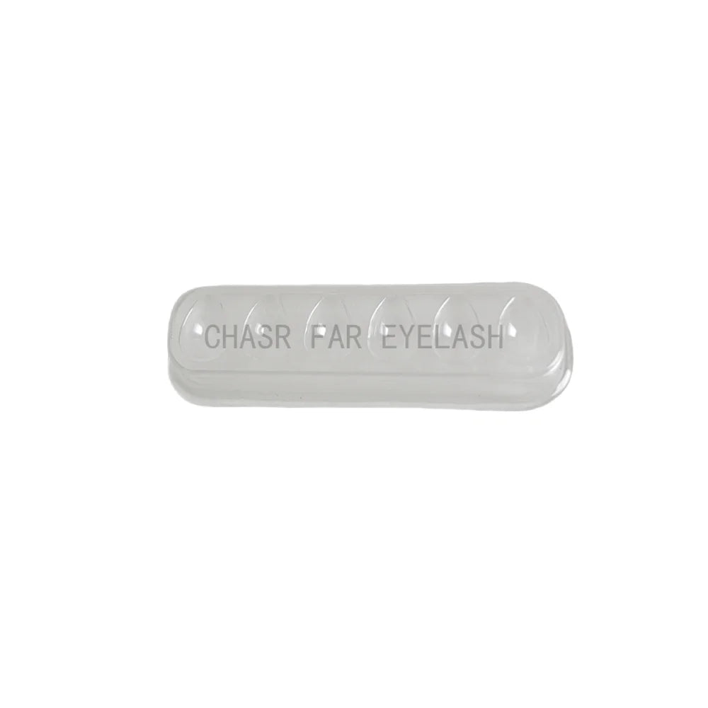 50PCS Eyelash Extension Glue Tray Wells – Self-Adhering Lash Fan Maker, Private Label Available