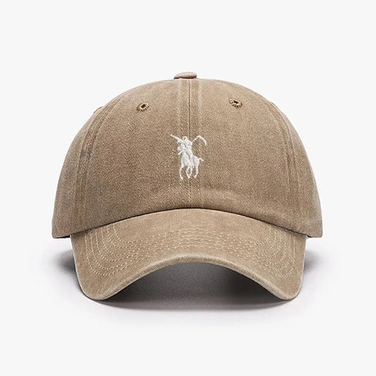 Washed Cotton Baseball Hat - Adjustable Soft Sunshade Cap with Printed Design for Men Women Boys and Girls