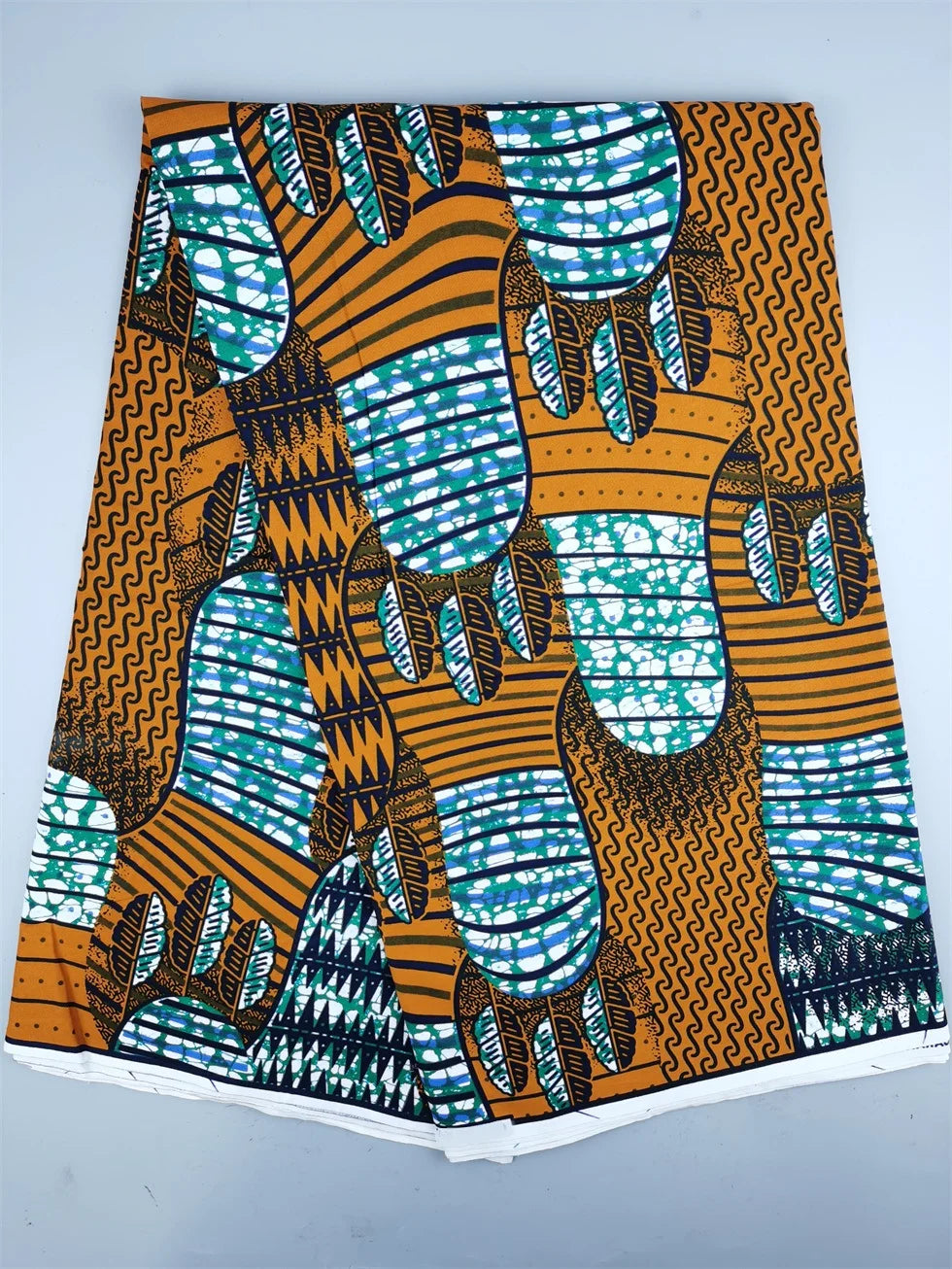 African Wax Fabric - Cotton Nigerian Ankara Batik Block Print Sewing Cloth