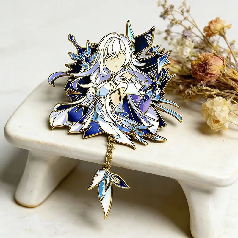 Genshin Impact Capitano Anime Brooch Pins - Cosplay Character Badges Backpack Accessories Fan Gift