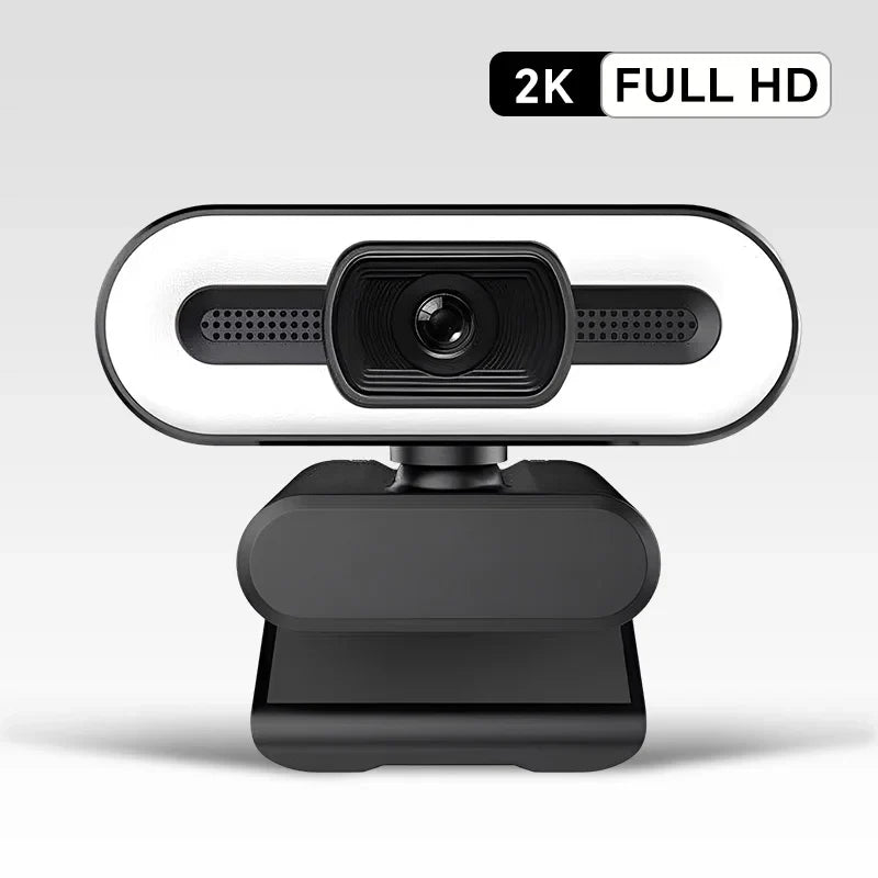 Portable Full HD Webcam – 1080P/2K/4K Autofocus PC & Laptop Camera with Microphone, Flexible Live Streaming and Broadcast Light
