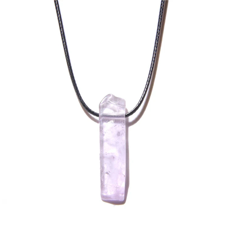 Men's Vintage Rectangle Obsidian Pendant Necklace – Natural Tiger Eye & Labradorite Gem, Leather Rope Braid Healing Jewelry