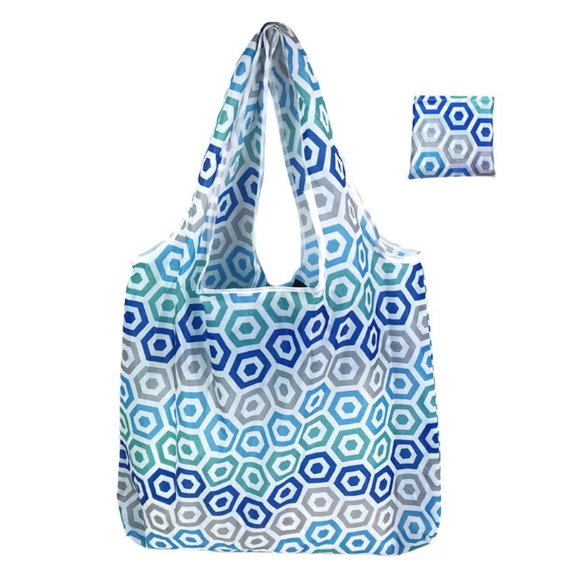 Reusable Foldable Shopping Tote Bag for Women – Large Capacity Eco-Friendly Cloth Grocery Bag for Fruit, Vegetables & Daily Travel Use