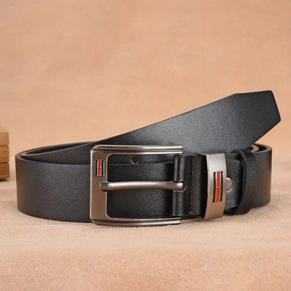 2024 Men’s Genuine Leather Belt – High-Quality Cowskin Casual & Business Buckle Waistband