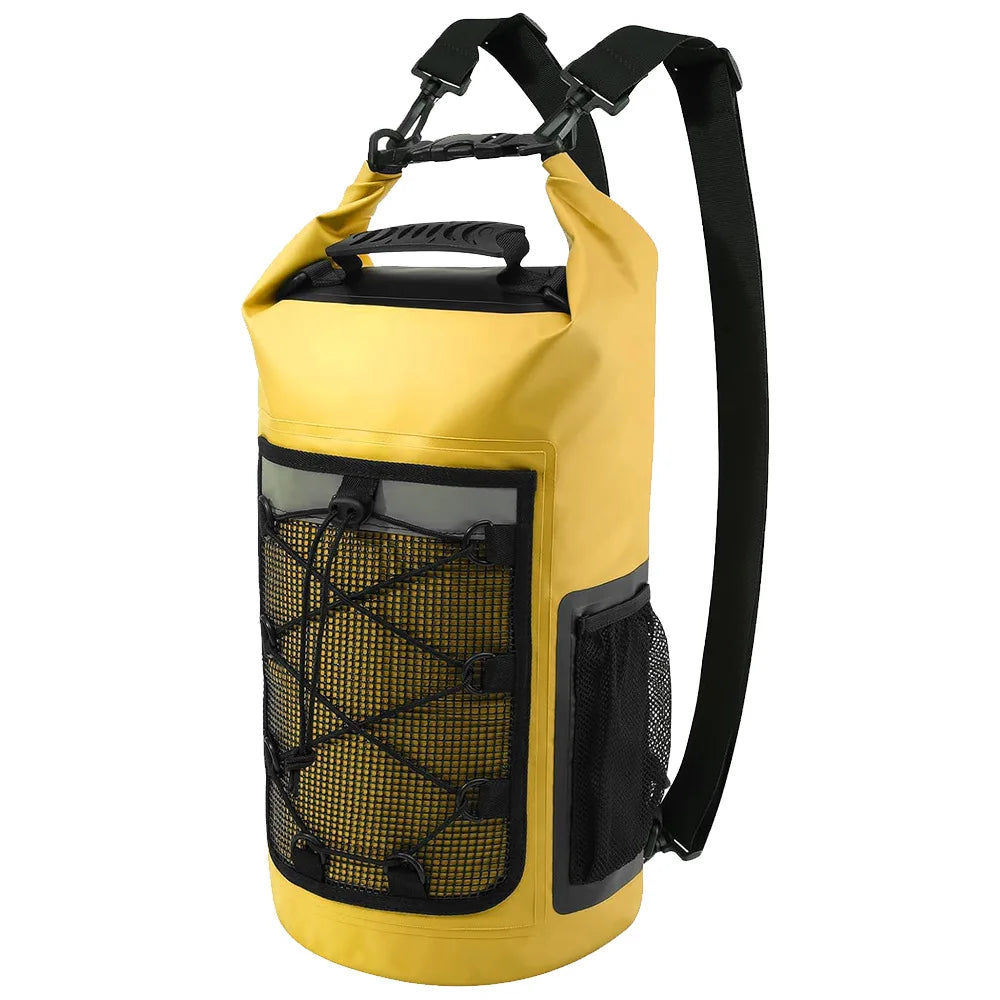 25L Waterproof Dry Bag Backpack - Roll-Top Outdoor Swimming, Kayaking & Camping Bag