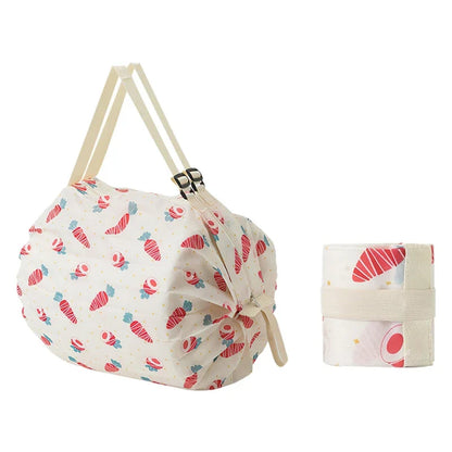 Foldable Shopping Bag - Waterproof Portable Reusable Grocery & Travel Tote Bag