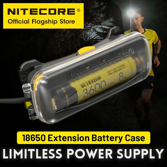 NITECORE 18650 Battery Extension Case - Li-ion Power Bank Charger for NU40 NU43 NU50 Headlamps