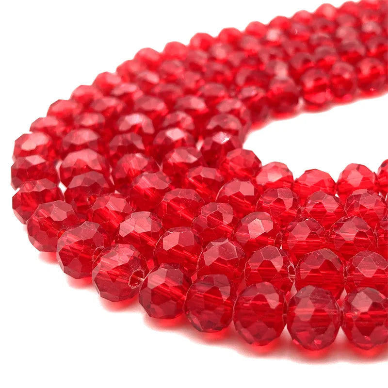 Faceted Crystal Glass Beads 2-8mm Loose Spacer Beads for DIY Jewelry Making Bracelets & Earrings