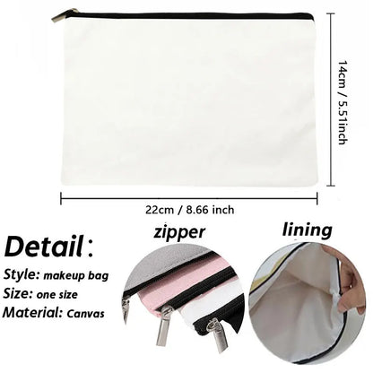 Friendship Commemorative Gift Makeup Bag - Eco Canvas Travel Organizer, Large Capacity Perfume Kit Storage Pouch