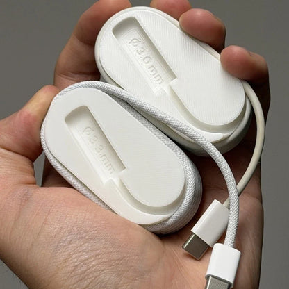 2-Piece Portable Cable Organizer - Anti-Tangle Cord Winders for iPhone, Travel & Desktop Use