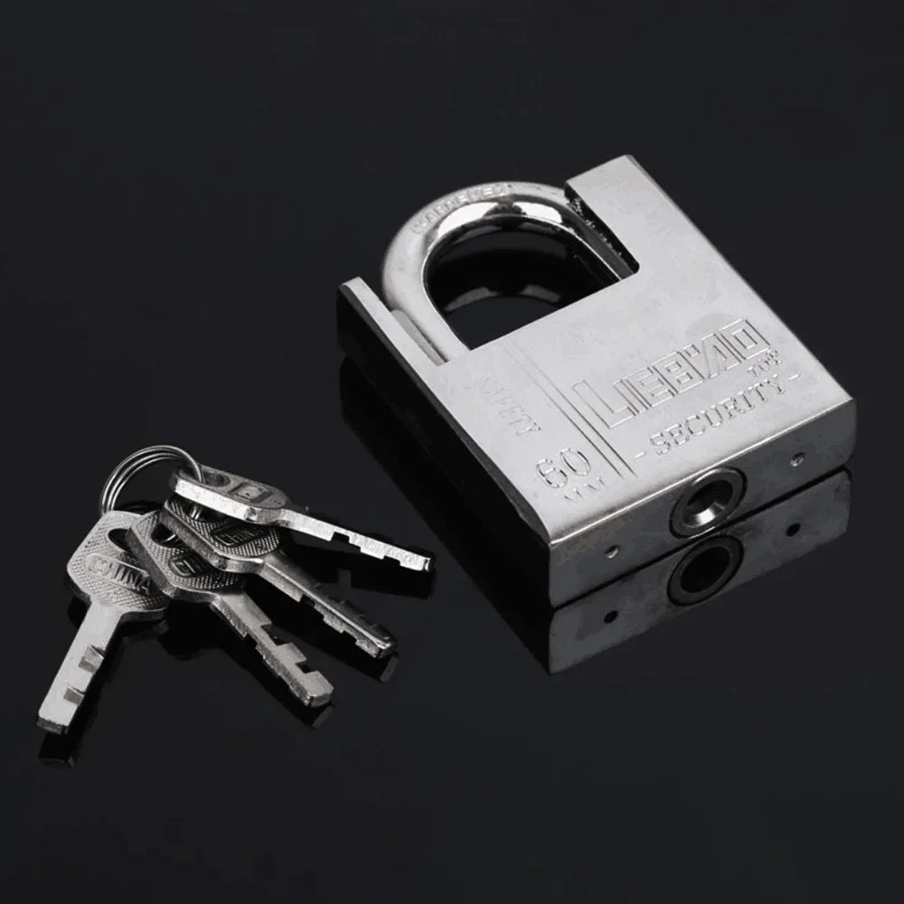 Keyed Padlock – Waterproof & Antirust Multifunctional Anti-Theft Lock, Pry Door & Window Security Lock
