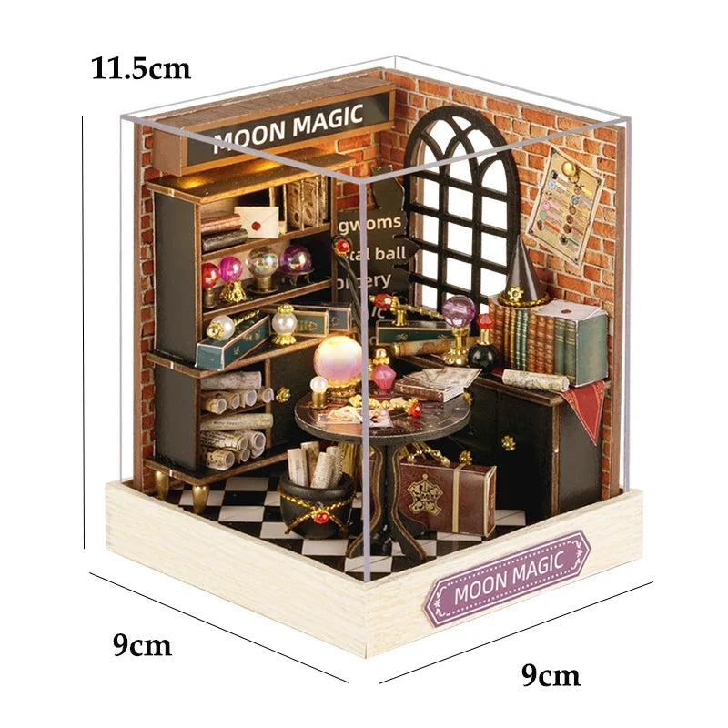 DIY Mini Dollhouse Kit - Handmade 3D Flower House Puzzle Model with Furniture Home Decor Gift