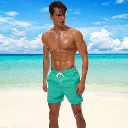 Men’s Quick Dry Swim Trunks – Summer Beach Board Shorts with Side Pockets Mesh Lined Swimwear Bathing Suit