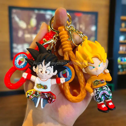 Kawaii Dragon Ball Z Keychain – Super Saiyan Goku, Bulma, Broly, Piccolo & Majin Buu Car Pendant Toy Gift