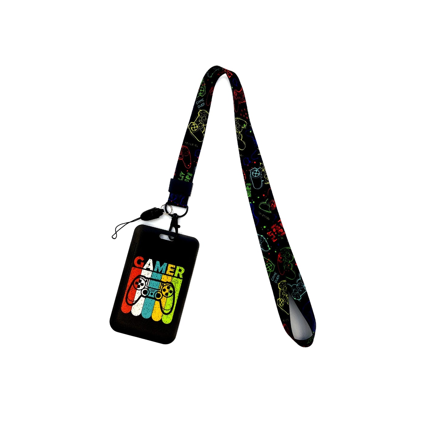 Vintage Tape ID Card Holder with Hanging Rope – Mobile Phone & Chest Card Lanyard