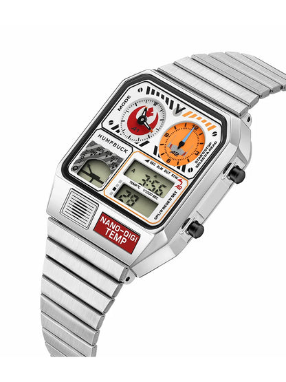 HUMPBUCK Digital Watch for Men – Classic Multifunctional Wristwatch with Temperature, Stopwatch, Dual Time & Calendar