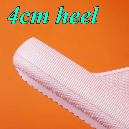 Thick Platform Cloud Slippers Women - Fashion Buckle Soft Sole Pillow Slides Sandals for Summer Beach, Non-Slip Flip Flops