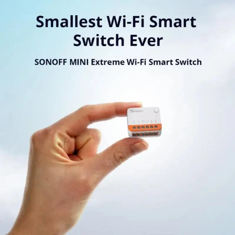 Sonoff Mini R4 Extreme WiFi Smart Switch - Two Way Remote Control Relay Module for Smart Home eWeLink App Alexa Google Assistant