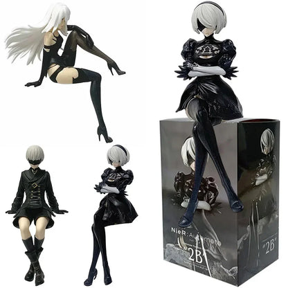 Nier Automata 2B Yorha No.2 Type B Figure - 15cm SEGA Chokonose PVC Anime Collectible Model Toy