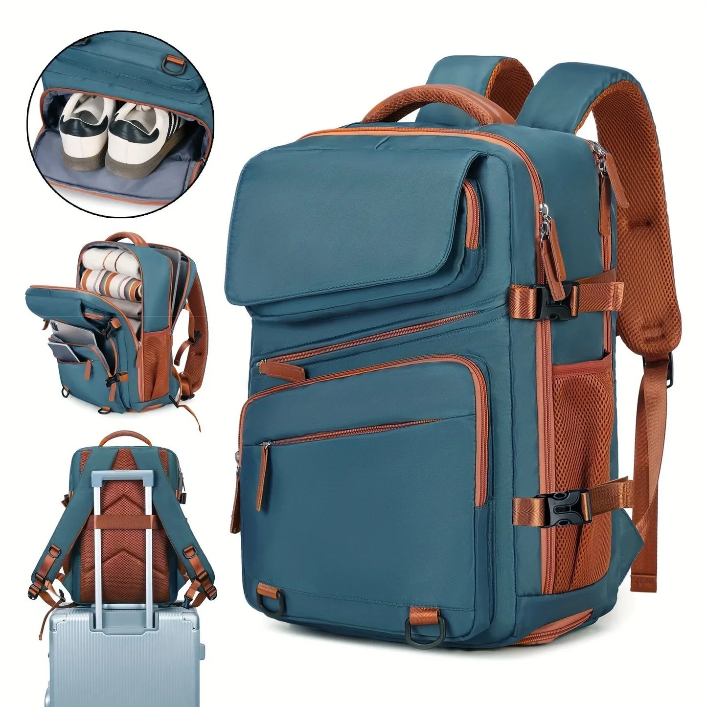 Expandable Business Laptop Backpack - Large Capacity Travel & Computer Bag for Men and Women