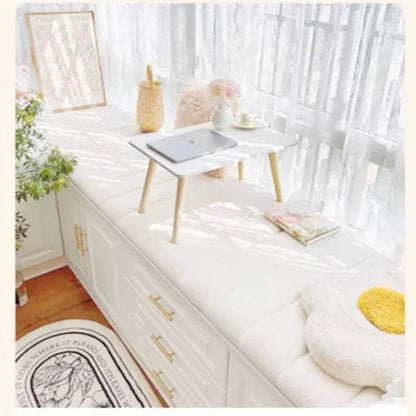 Customized Teddy Sponge Windowsill Cushion – High-Density Waterproof Non-Slip Sofa Cushion, 4.5/6.5/9.5 cm Options