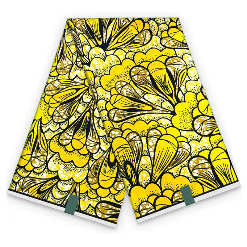 2026 African Ankara Wax Print Fabric - 100% Cotton Soft High Quality Original Real Wax Fabric for Party Dresses HH101