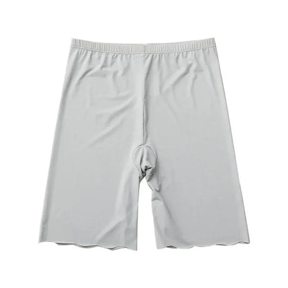 Women’s Seamless Ice Silk Safety Shorts - High Waist Anti-Chafing Thigh Cover Underwear for Plus Size Comfort