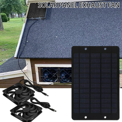 Solar Powered Mini Exhaust Fan – Portable Ventilator with Solar Panel Air Extractor for Chicken Coop, Dog House, RV & Greenhouse Cooling
