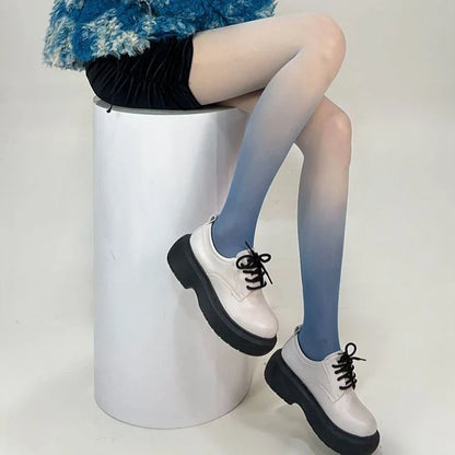 Women’s Sexy Gradient Pantyhose – Thin Transparent Candy Color Tights for Spring & Summer Hosiery